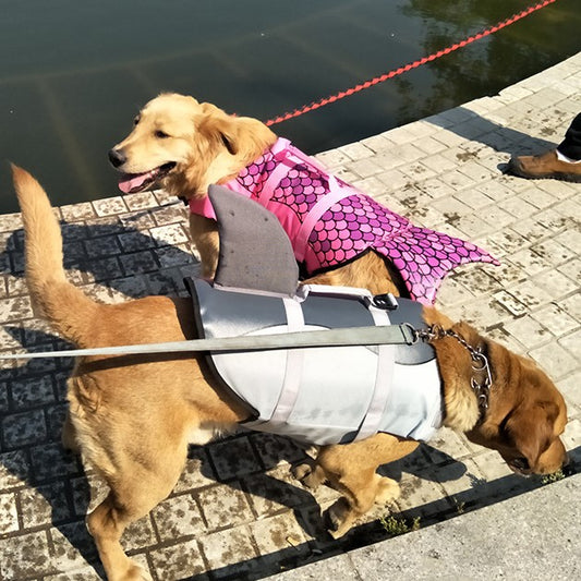 2268 Shark & Mermaid Dog Life Jackets - Safe and Stylish Pet Swimwear