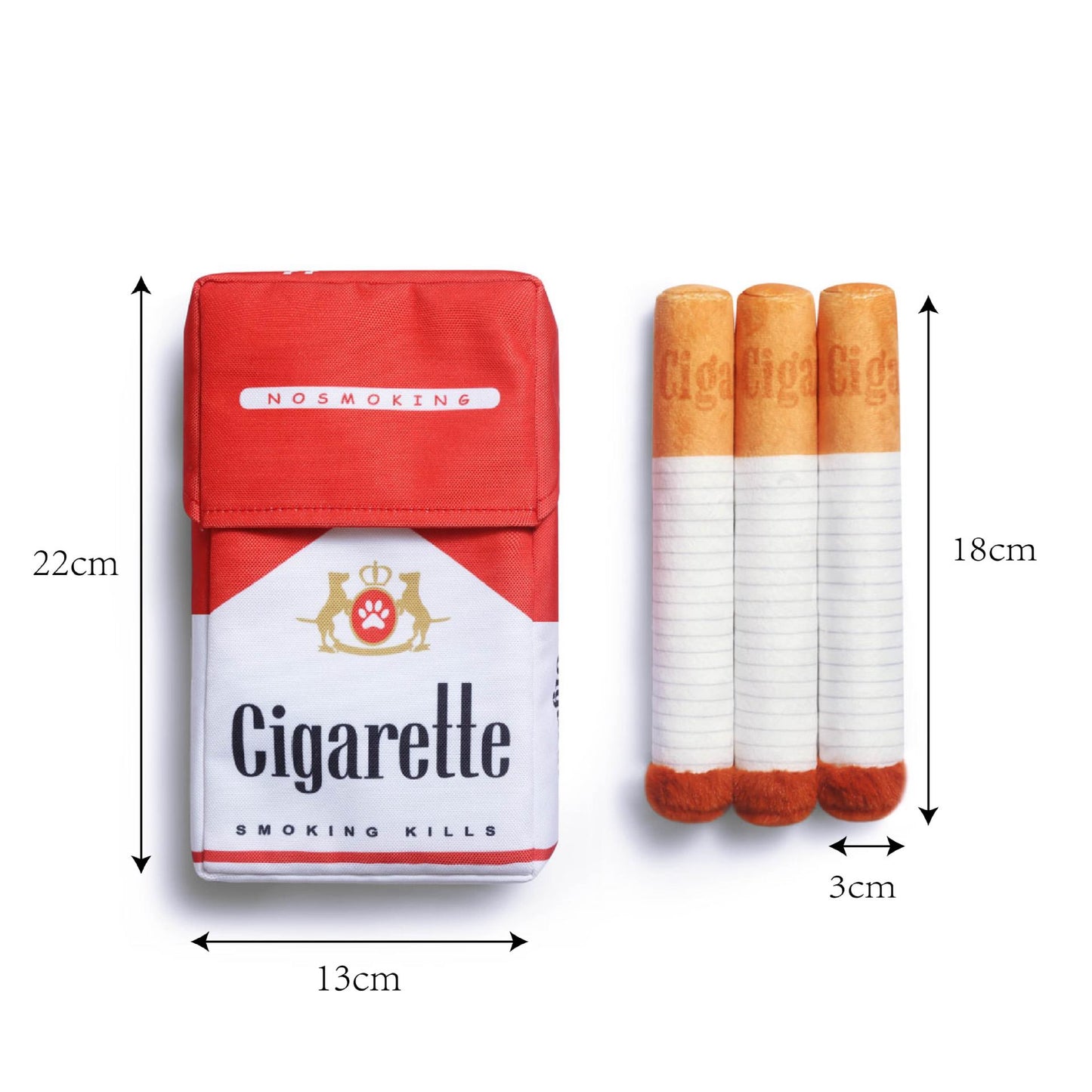 3319 Realistic Cigarette Box Squeaky Dog Toy – Fun, Durable, and Treat-Hiding