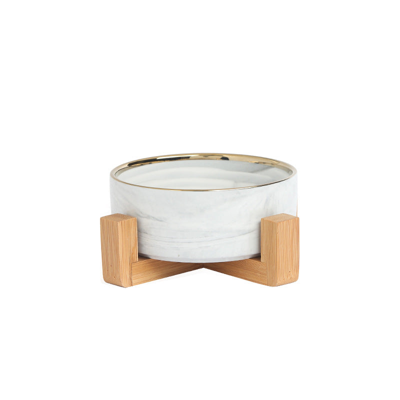 7186 Marble Marvel Pet Bowl: Where Elegance Meets Whisker Comfort!