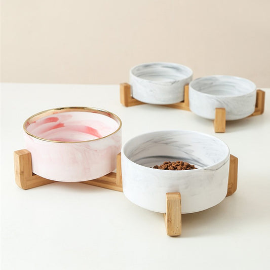 7186 Marble Marvel Pet Bowl: Where Elegance Meets Whisker Comfort!