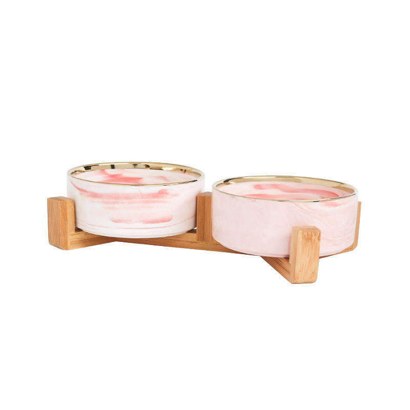7186 Marble Marvel Pet Bowl: Where Elegance Meets Whisker Comfort!