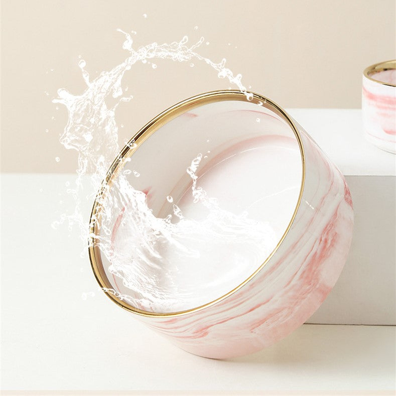 7186 Marble Marvel Pet Bowl: Where Elegance Meets Whisker Comfort!