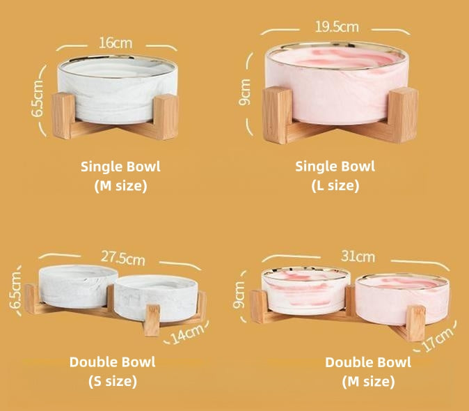 7186 Marble Marvel Pet Bowl: Where Elegance Meets Whisker Comfort!
