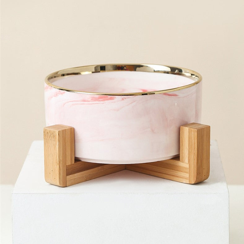 7186 Marble Marvel Pet Bowl: Where Elegance Meets Whisker Comfort!