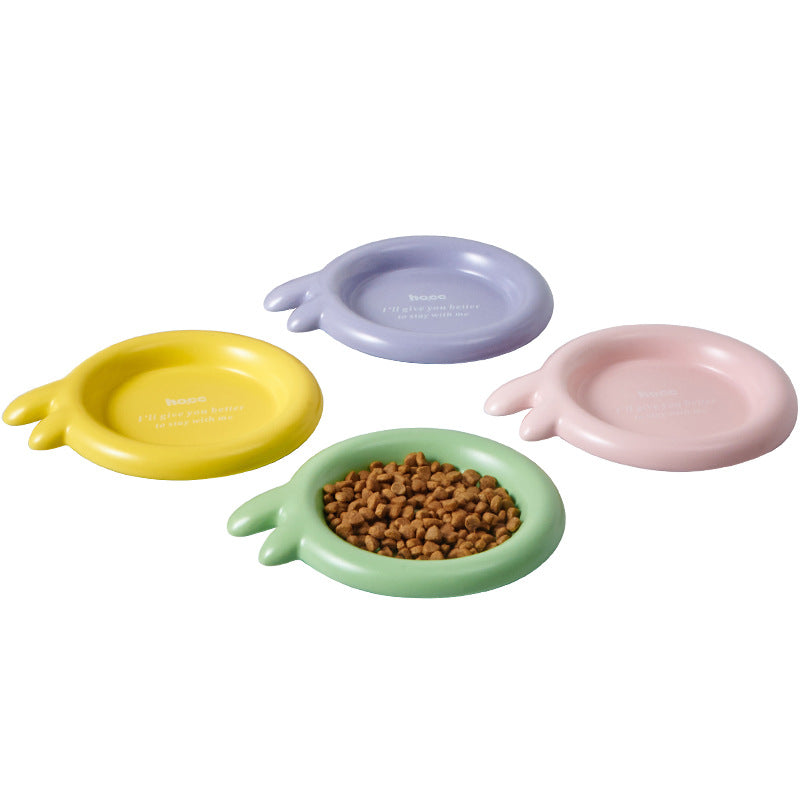 7189 Korean-Inspired Ceramic Cat and Dog Dish：Pawesome Purrfection