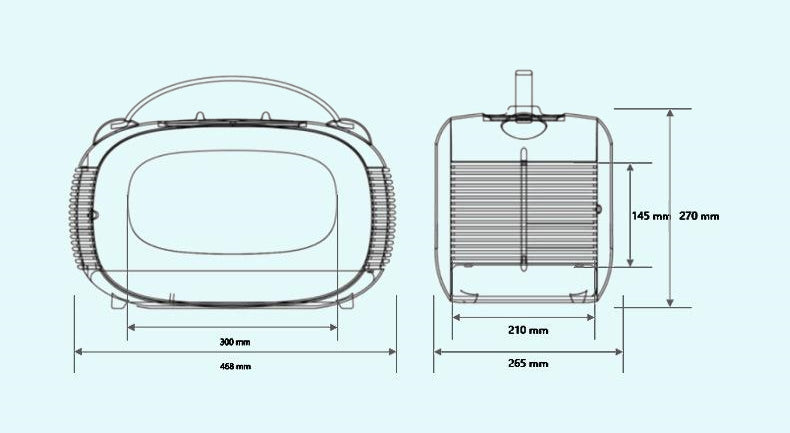 9201 Retro Radio-Styled Pet Carrier Backpack for Cats - Spacious, Ventilated, and Stylish