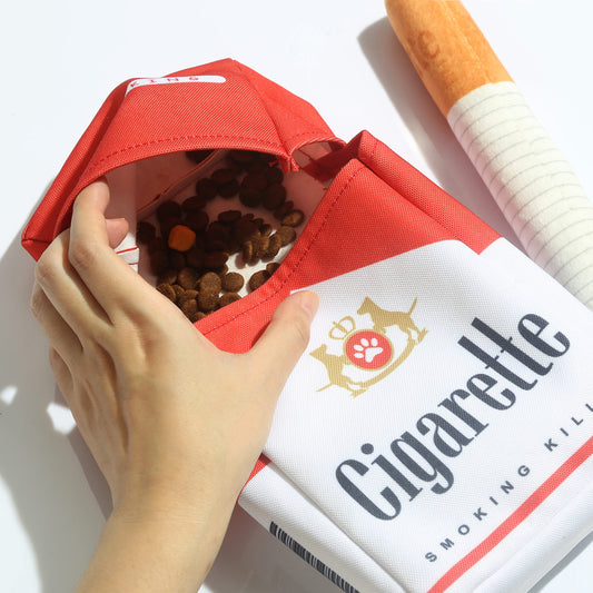 3319 Realistic Cigarette Box Squeaky Dog Toy – Fun, Durable, and Treat-Hiding