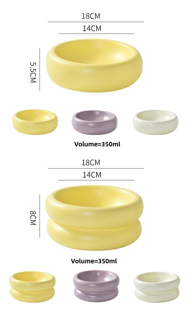 7187 Chubby Circle Pet Bowls - Adding Whimsy to Mealtime