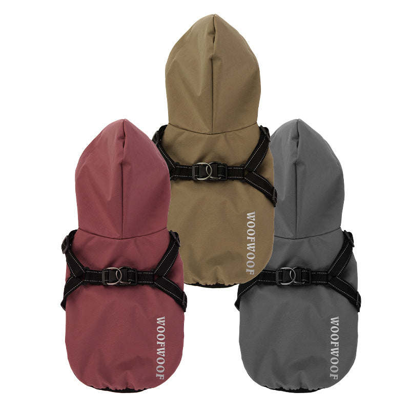 2179 Paw-some Dog Raincoat: Waterproof Full-Body Poncho for Small & Medium Breeds - Reflective Pet Gear