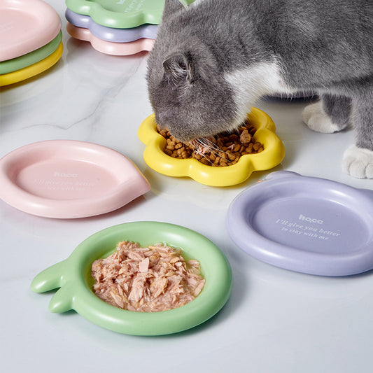 7189 Korean-Inspired Ceramic Cat and Dog Dish：Pawesome Purrfection