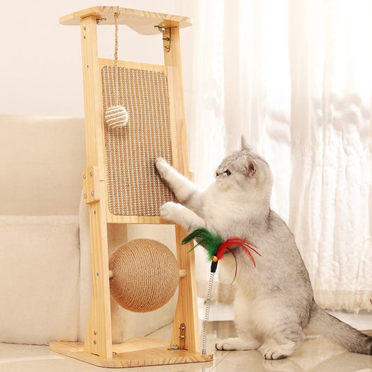 6322 Corner Cat Scratcher with Playful Twist – Protect Furniture & Entertain Your Cat