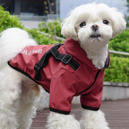 2179 Paw-some Dog Raincoat: Waterproof Full-Body Poncho for Small & Medium Breeds - Reflective Pet Gear
