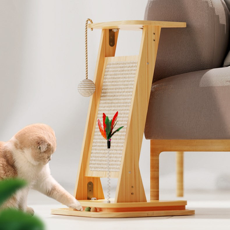6322 Corner Cat Scratcher with Playful Twist – Protect Furniture & Entertain Your Cat