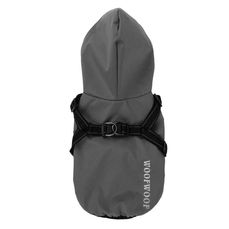 2179 Paw-some Dog Raincoat: Waterproof Full-Body Poncho for Small & Medium Breeds - Reflective Pet Gear