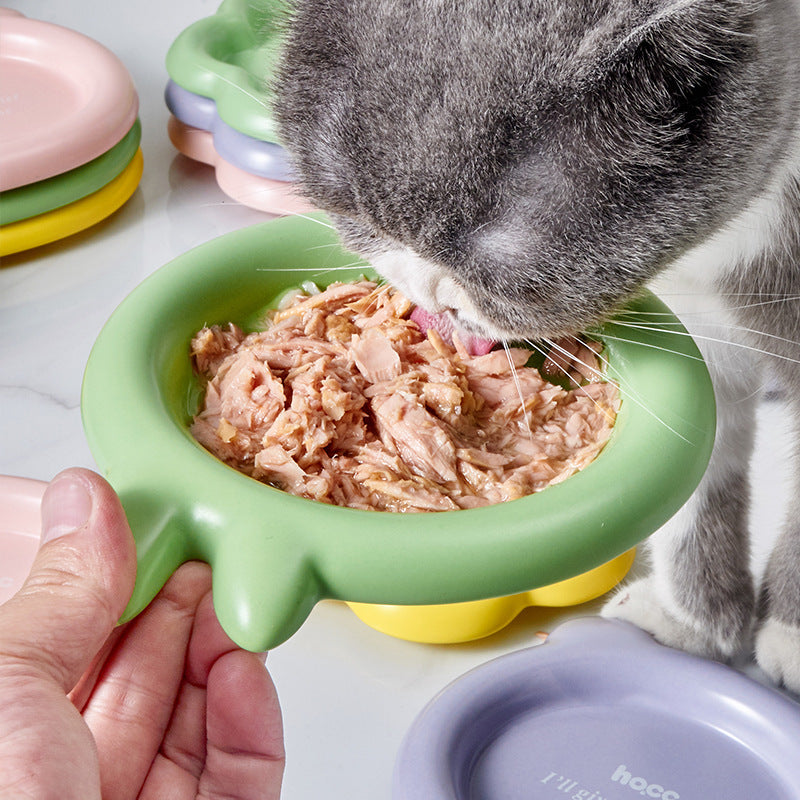 7189 Korean-Inspired Ceramic Cat and Dog Dish：Pawesome Purrfection