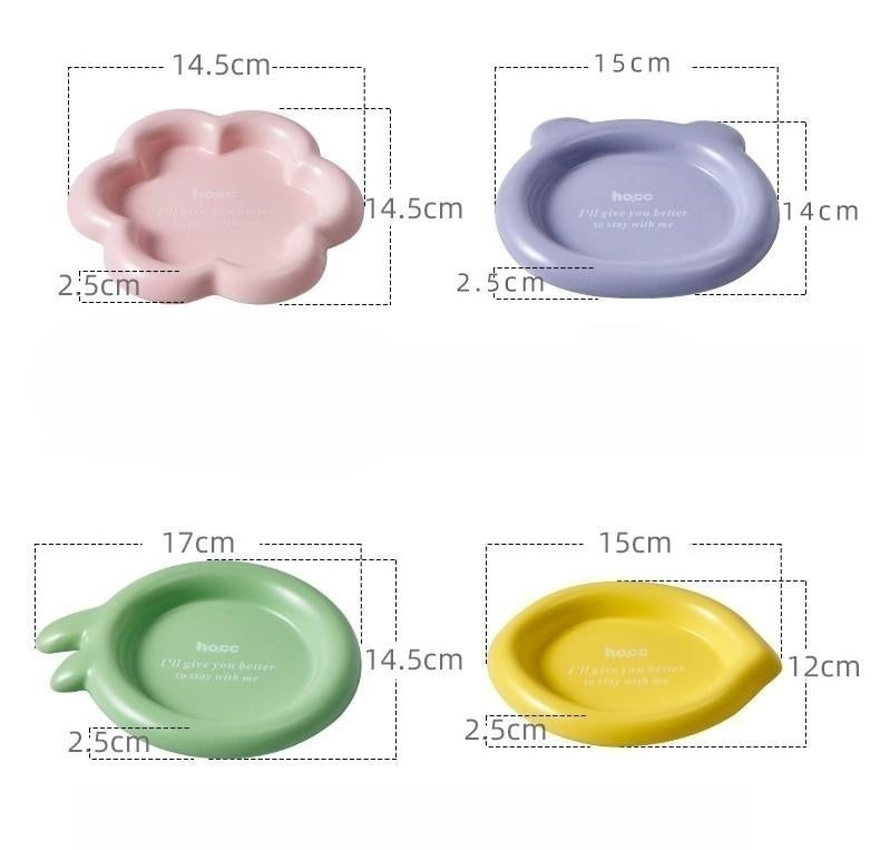 7189 Korean-Inspired Ceramic Cat and Dog Dish：Pawesome Purrfection