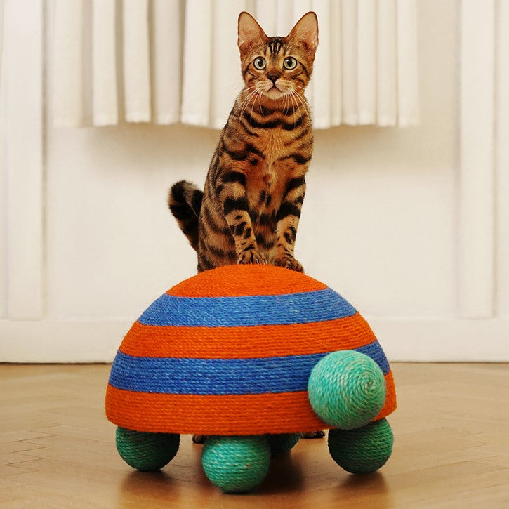 6146b Balloon Stripe Turtle Cat Scratcher