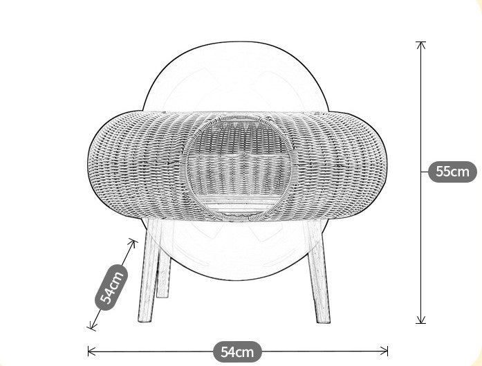 5231 Chic Woven UFO Cat Haven Side Table | Elevate Your Cat's Nap Game!