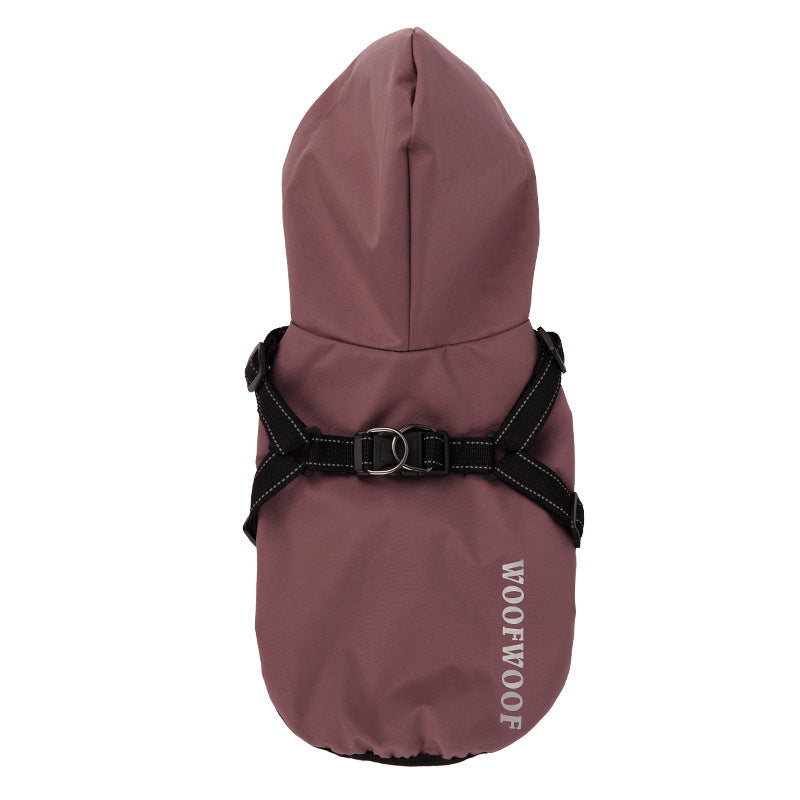 2179 Paw-some Dog Raincoat: Waterproof Full-Body Poncho for Small & Medium Breeds - Reflective Pet Gear