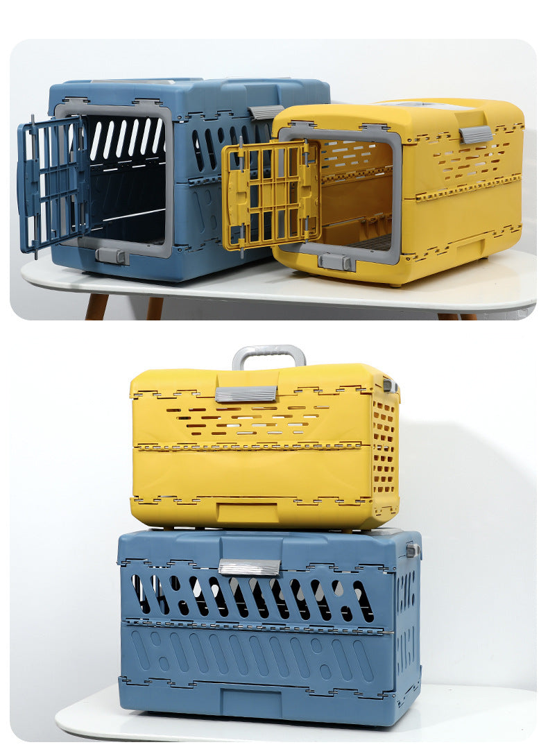 9264 Foldable Pet Carrier for Cats and Dogs - Portable Travel Crate