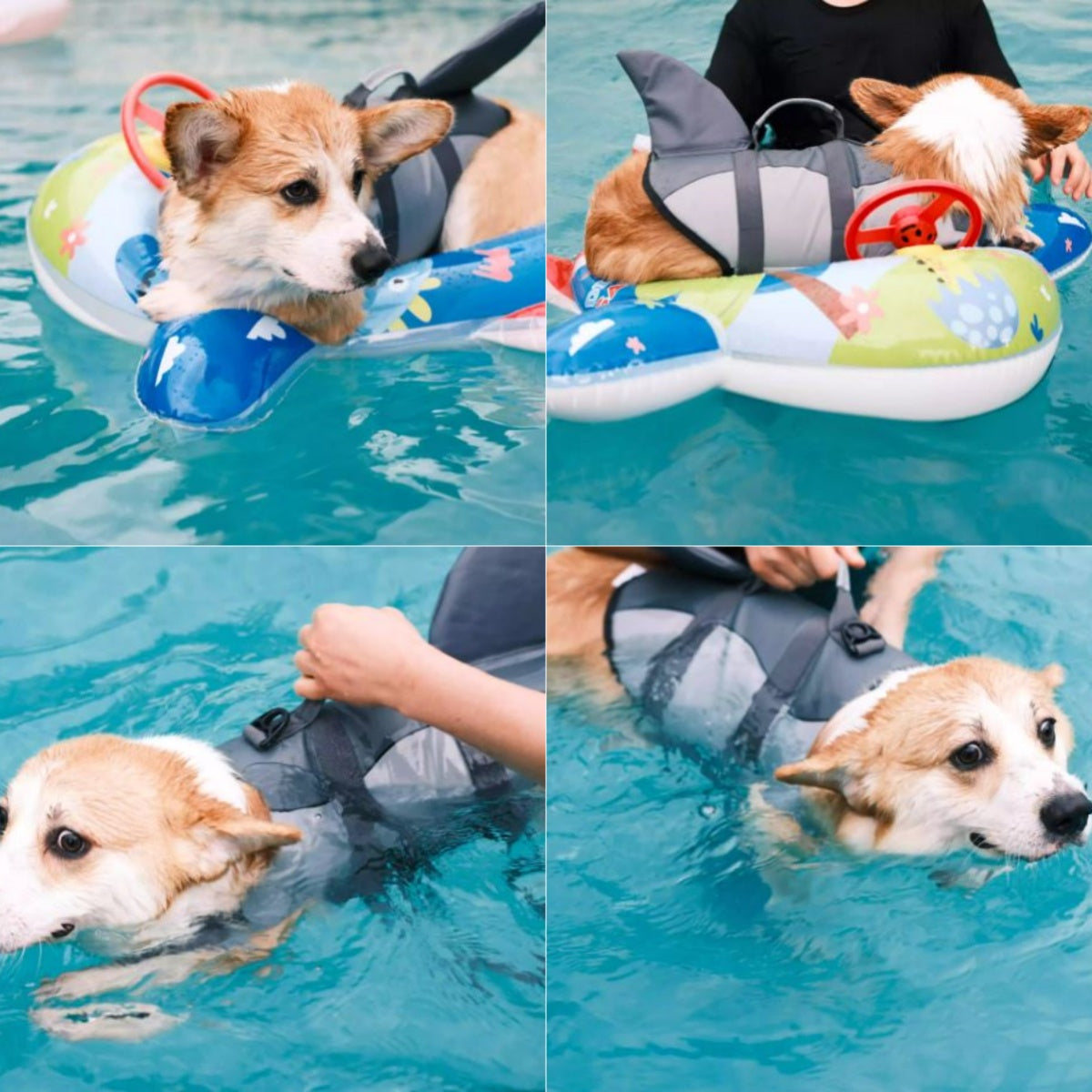 2268 Shark & Mermaid Dog Life Jackets - Safe and Stylish Pet Swimwear