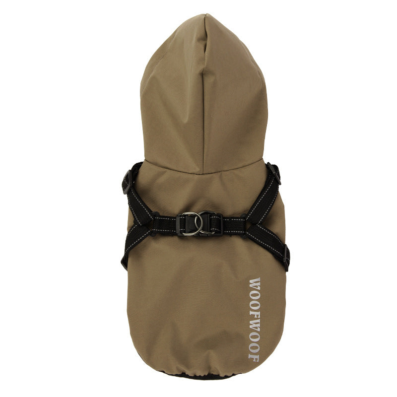 2179 Paw-some Dog Raincoat: Waterproof Full-Body Poncho for Small & Medium Breeds - Reflective Pet Gear