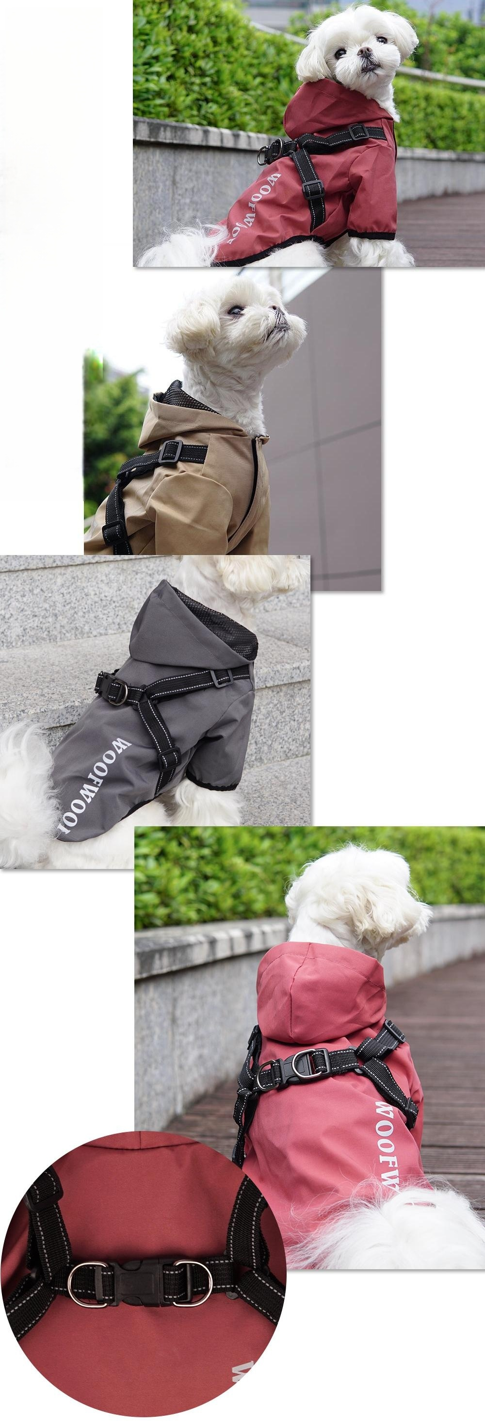 2179 Paw-some Dog Raincoat: Waterproof Full-Body Poncho for Small & Medium Breeds - Reflective Pet Gear