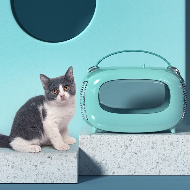 9201 Retro Radio-Styled Pet Carrier Backpack for Cats - Spacious, Ventilated, and Stylish