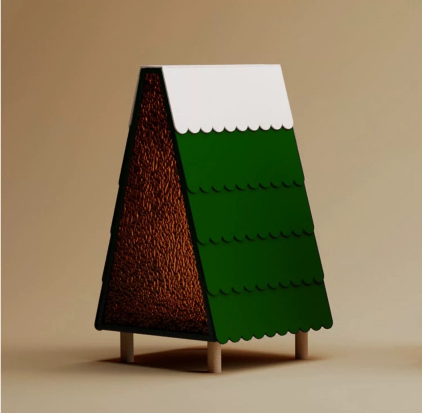 5206 Versatile Pet Haven: Colorful Artistic Wooden Abode for Cats & Dogs – With Swap-able Roo