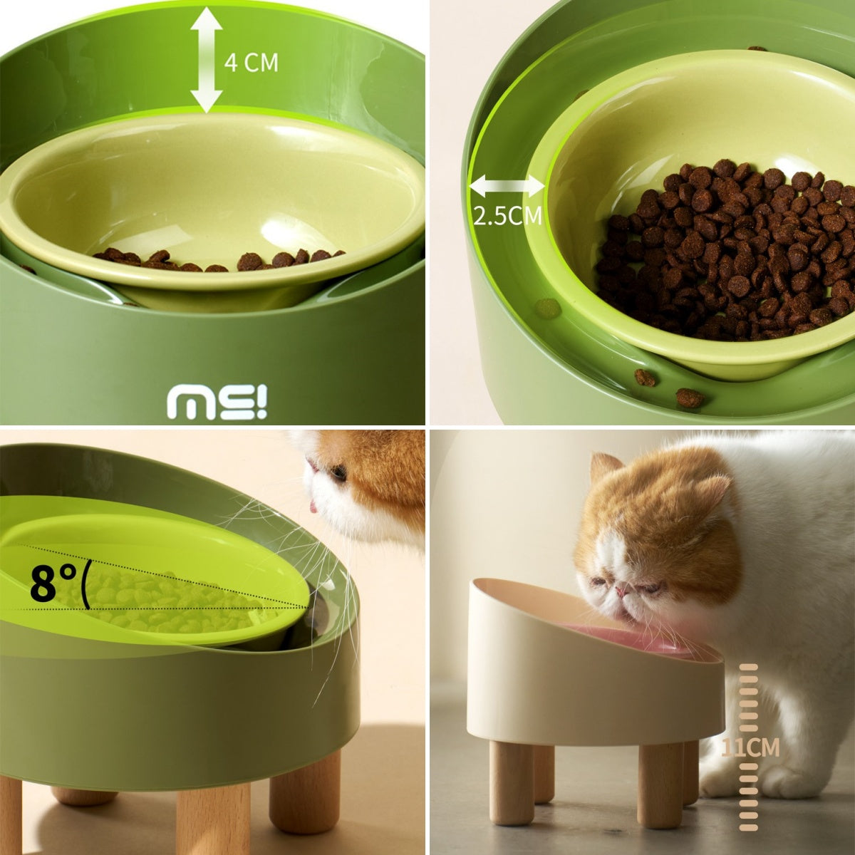 7297 Elevated Anti-Spill Pet Bowl – Ergonomic, Easy to Clean, Perfect for Mess-Free Mealtime