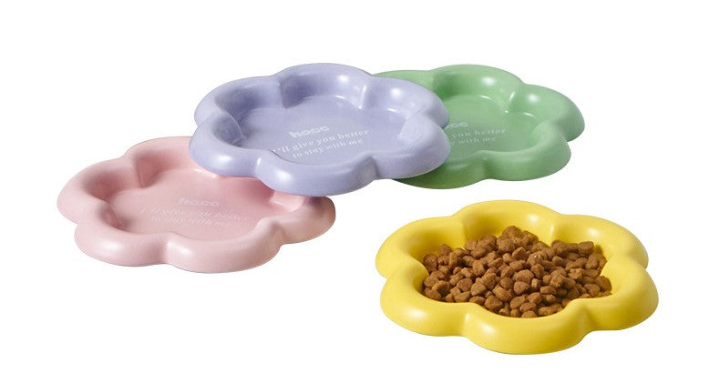 7189 Korean-Inspired Ceramic Cat and Dog Dish：Pawesome Purrfection